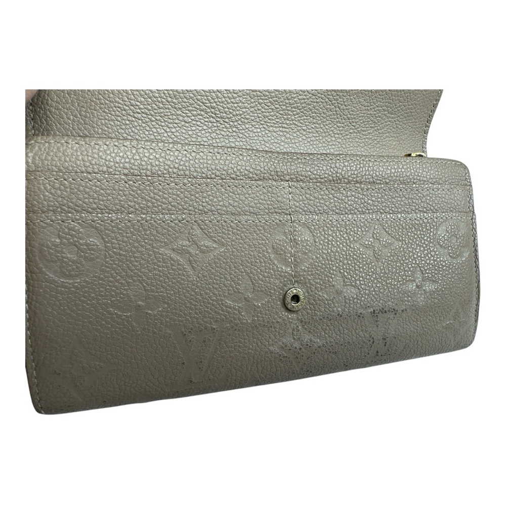 Louis Vuitton Monogram Empreinte Leather Sarah Wallet in Neutral - Picture 5 of 15